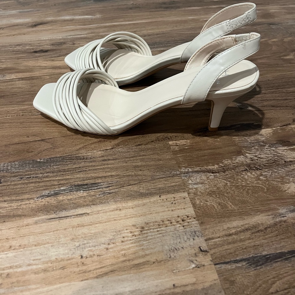 Elegant White Women's Slingback Heels